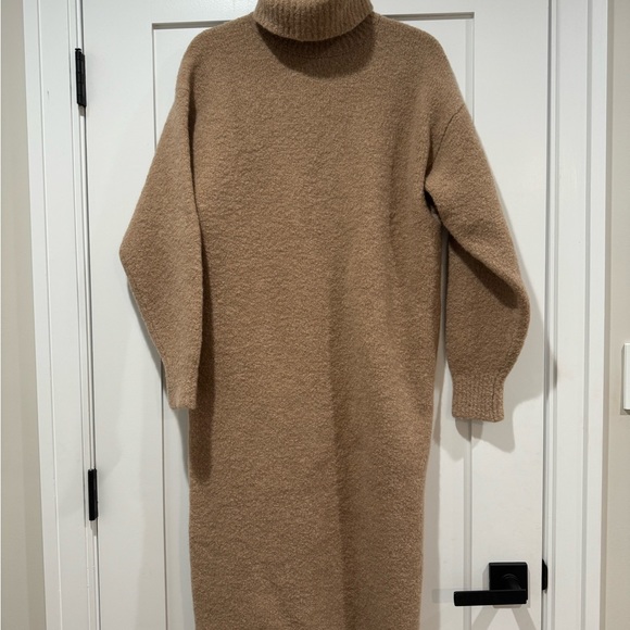 NEW Aritzia Wilfred Taylor Dress in Caramel Gold Tan Brown | size S - Picture 6 of 10